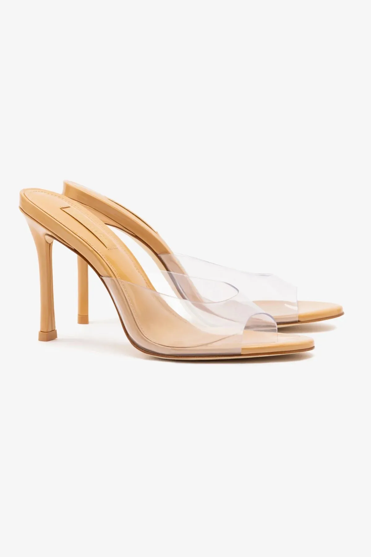 Jasmine Hi Mule In Tan Leather and Vinyl
