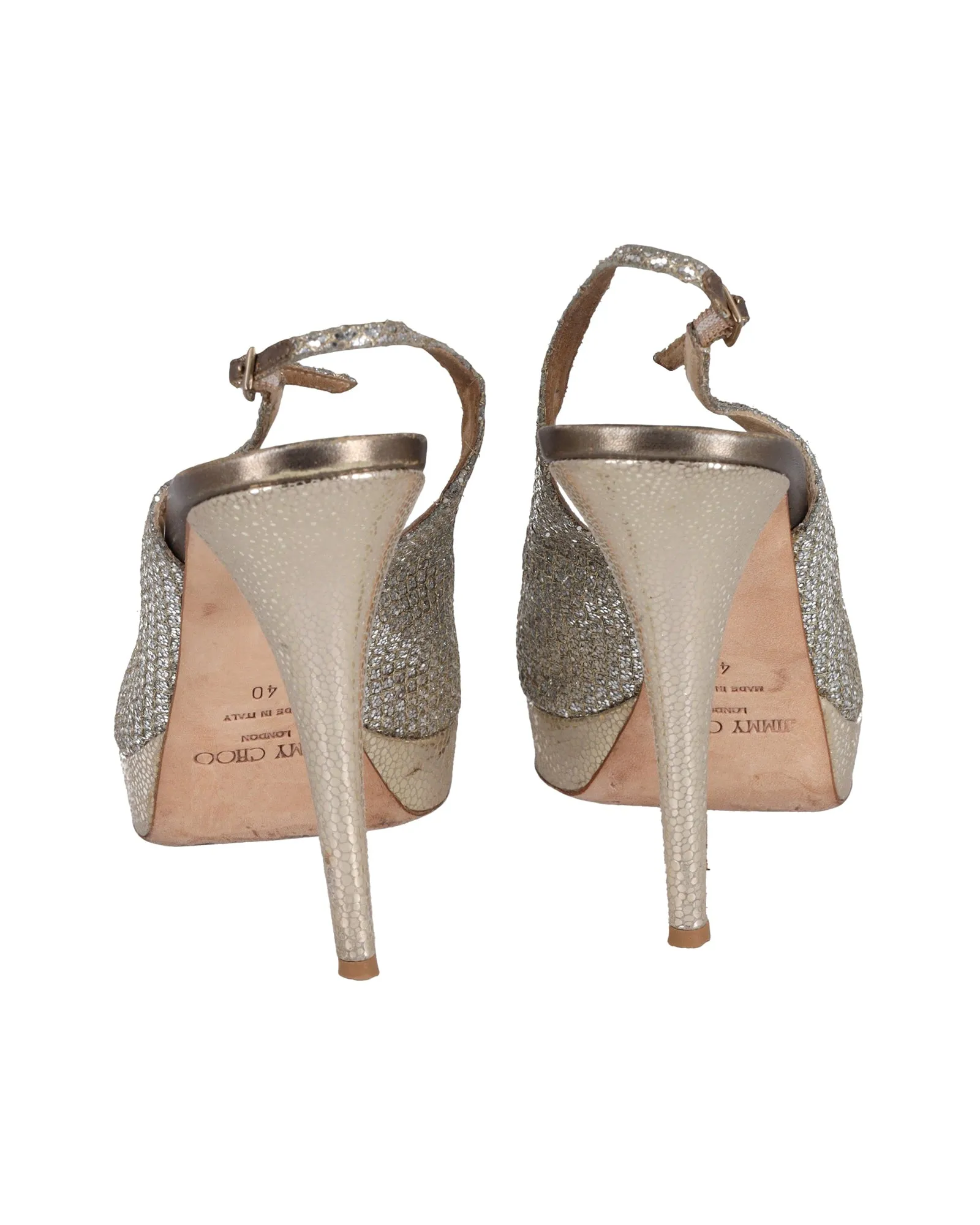 Jimmy Choo Nova Peep Toe Slingback Sandals in Silver Glitter And Lurex Fabric Shoes_Jimmy-Choo