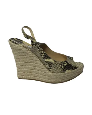 Jimmy Choo Polar Python Print Espadrille Wedges in Multicolor Leather Shoes_Jimmy-Choo