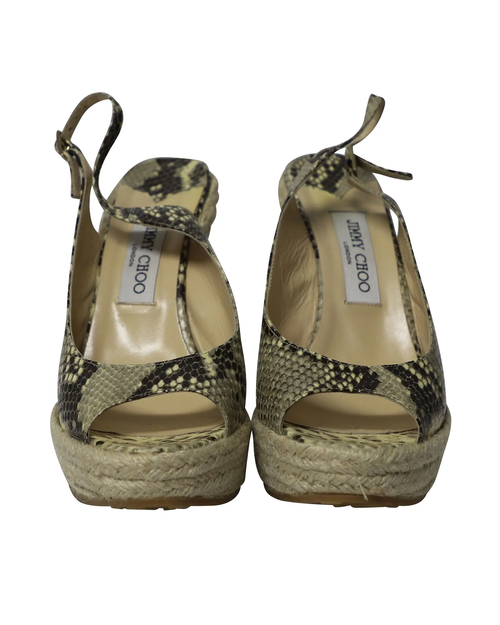 Jimmy Choo Polar Python Print Espadrille Wedges in Multicolor Leather Shoes_Jimmy-Choo