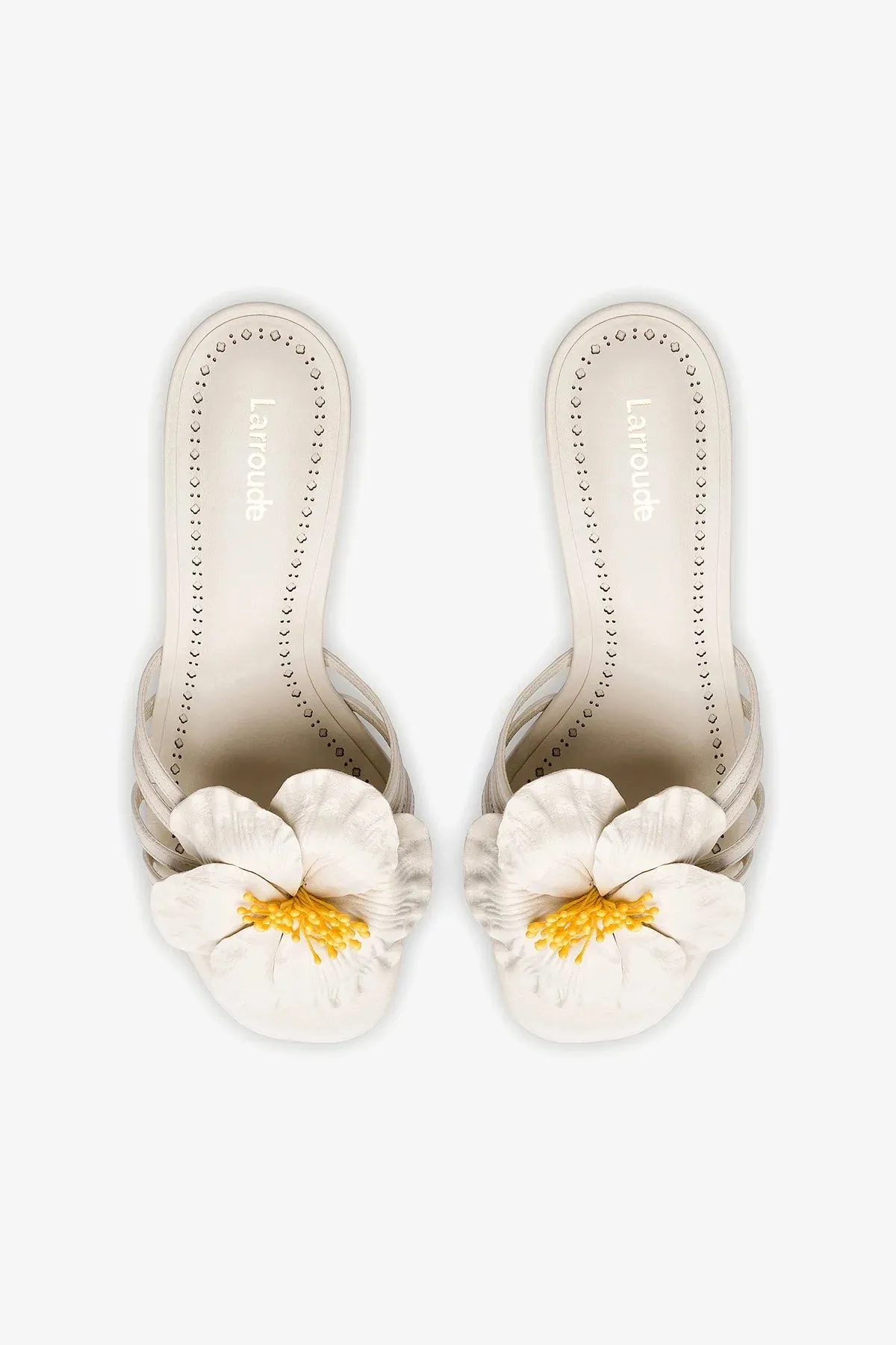 Magnolia Mule In Ivory Leather