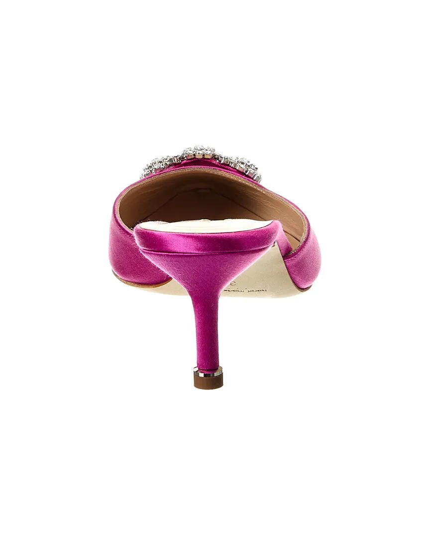 Manolo Blahnik Hangisimu 50 Satin Mule Shoes_Manolo-Blahnik