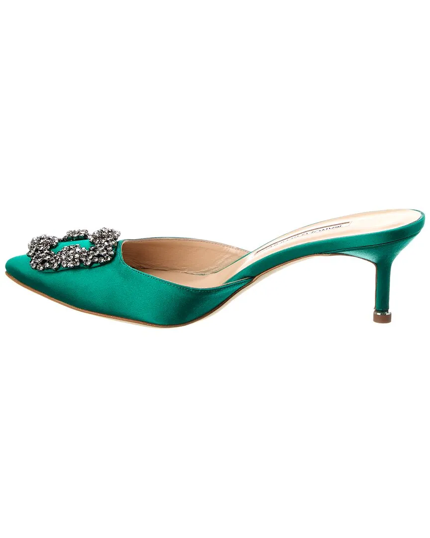 Manolo Blahnik Hangisimu 50 Satin Mule Shoes_Manolo-Blahnik