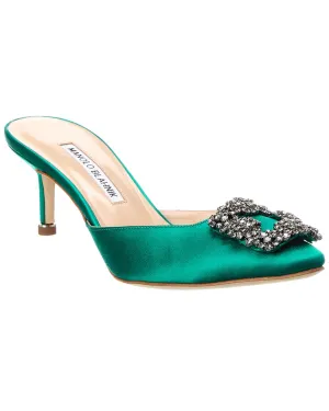 Manolo Blahnik Hangisimu 50 Satin Mule Shoes_Manolo-Blahnik