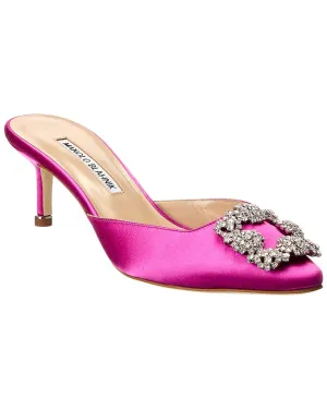 Manolo Blahnik Hangisimu 50 Satin Mule Shoes_Manolo-Blahnik