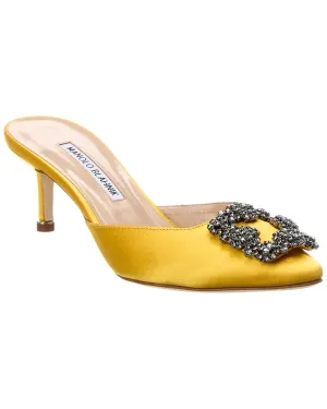 Manolo Blahnik Hangisimu 50 Satin Mule Shoes_Manolo-Blahnik