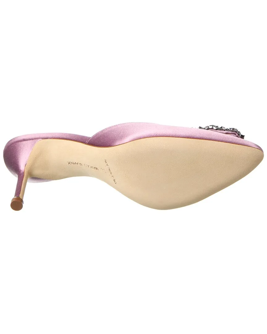 Manolo Blahnik Hangisimu 70 Satin Mule Shoes_Manolo-Blahnik