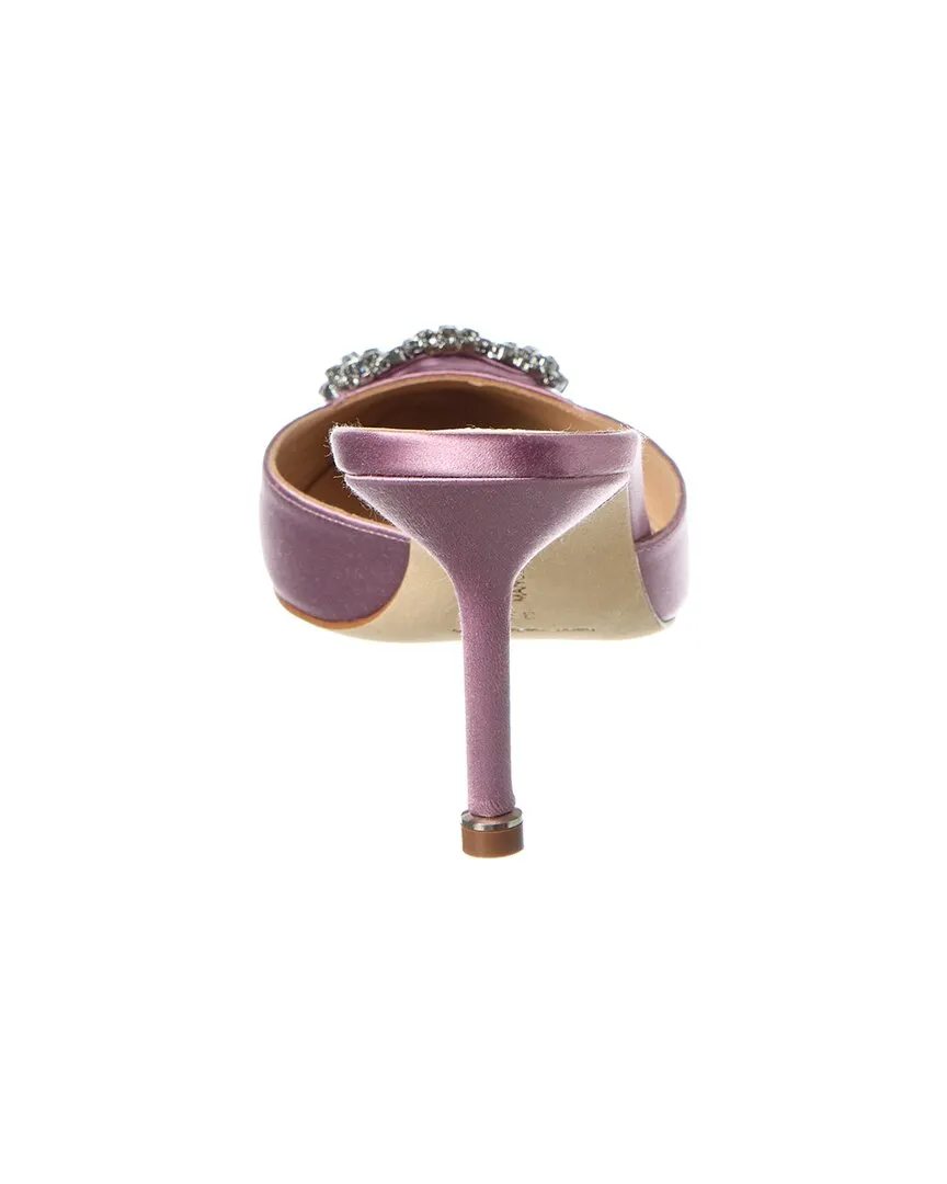 Manolo Blahnik Hangisimu 70 Satin Mule Shoes_Manolo-Blahnik