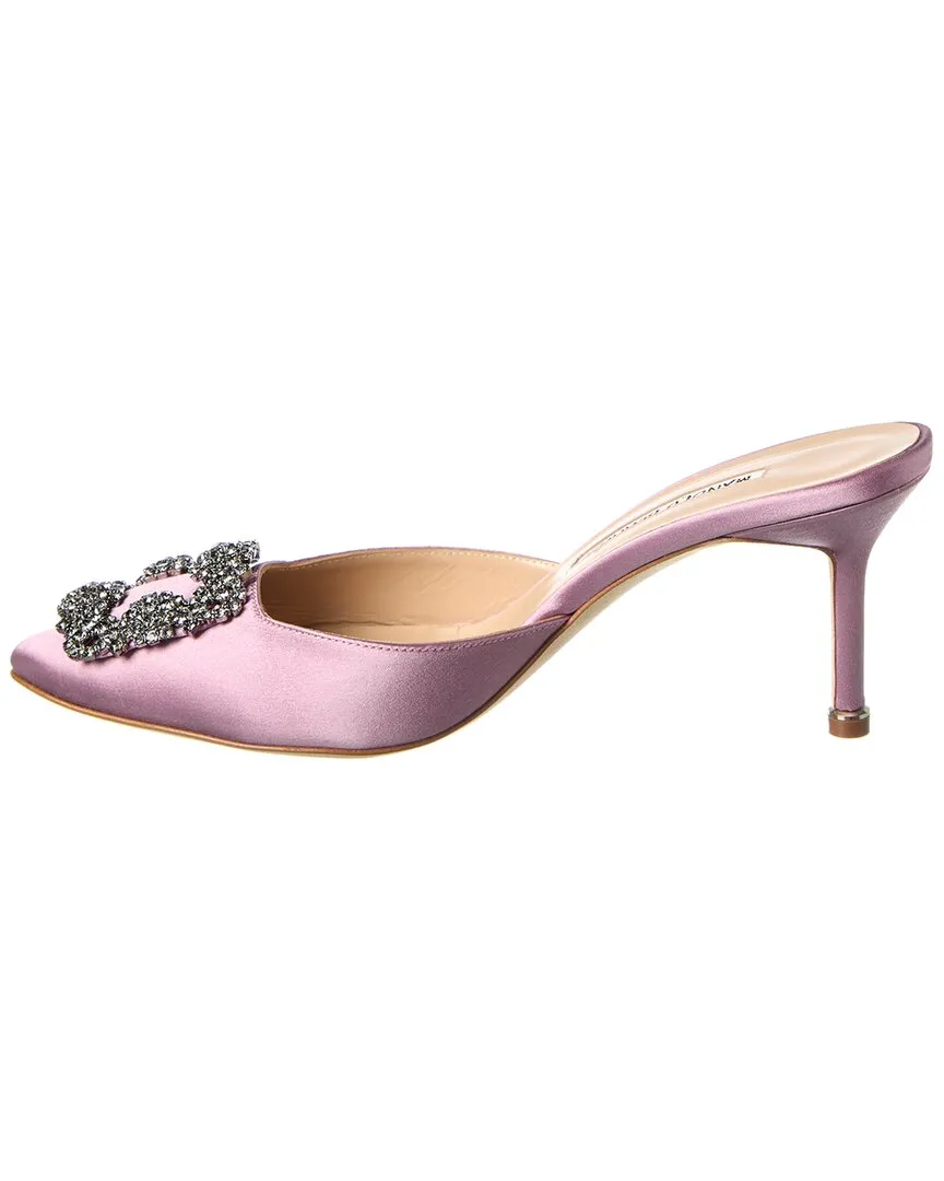 Manolo Blahnik Hangisimu 70 Satin Mule Shoes_Manolo-Blahnik