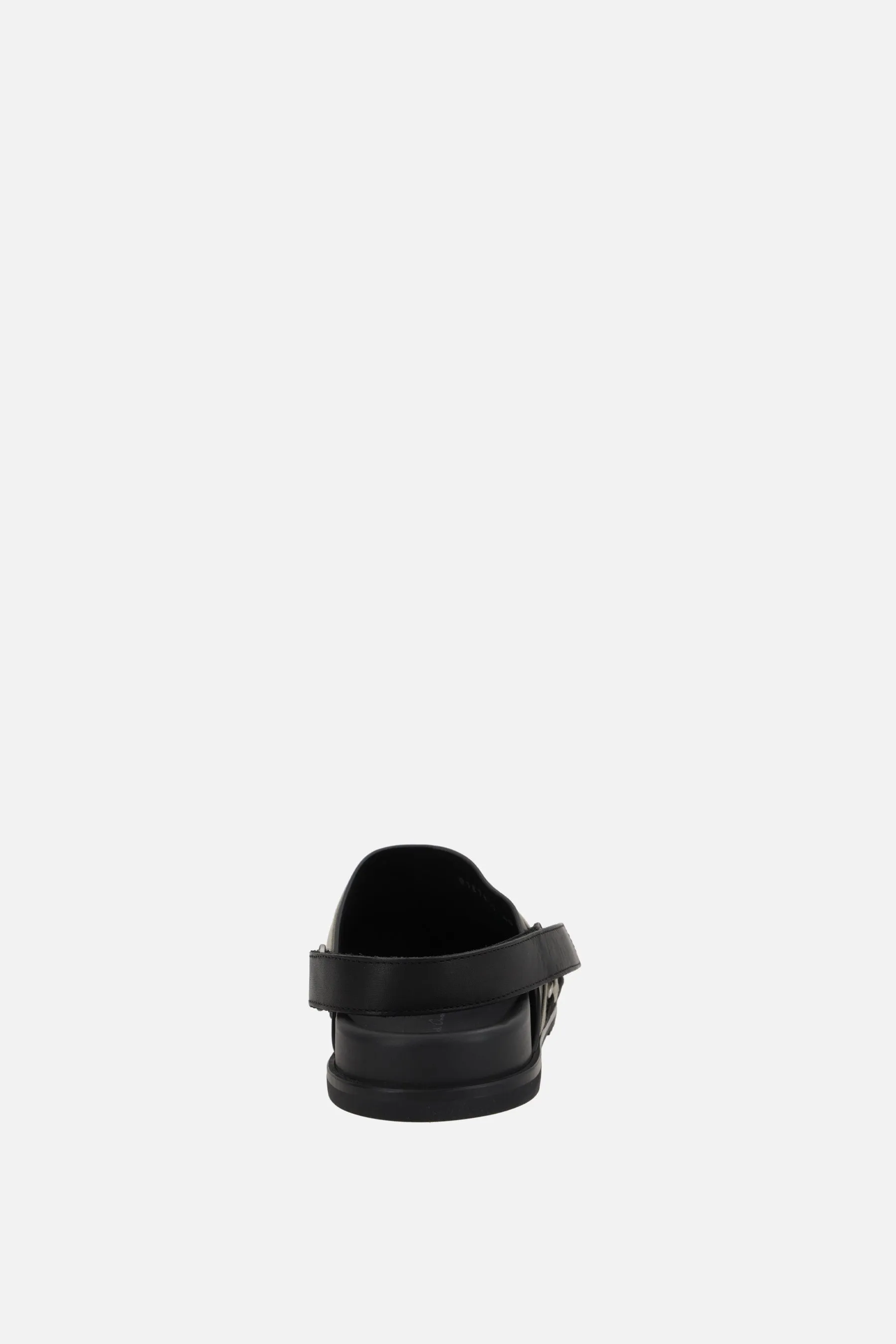 Megalaced slingback mules in smooth leather