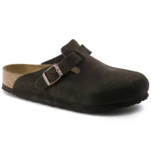 Men's Boston Suede Soft Footbed Mules - Regular/wide In Mocha