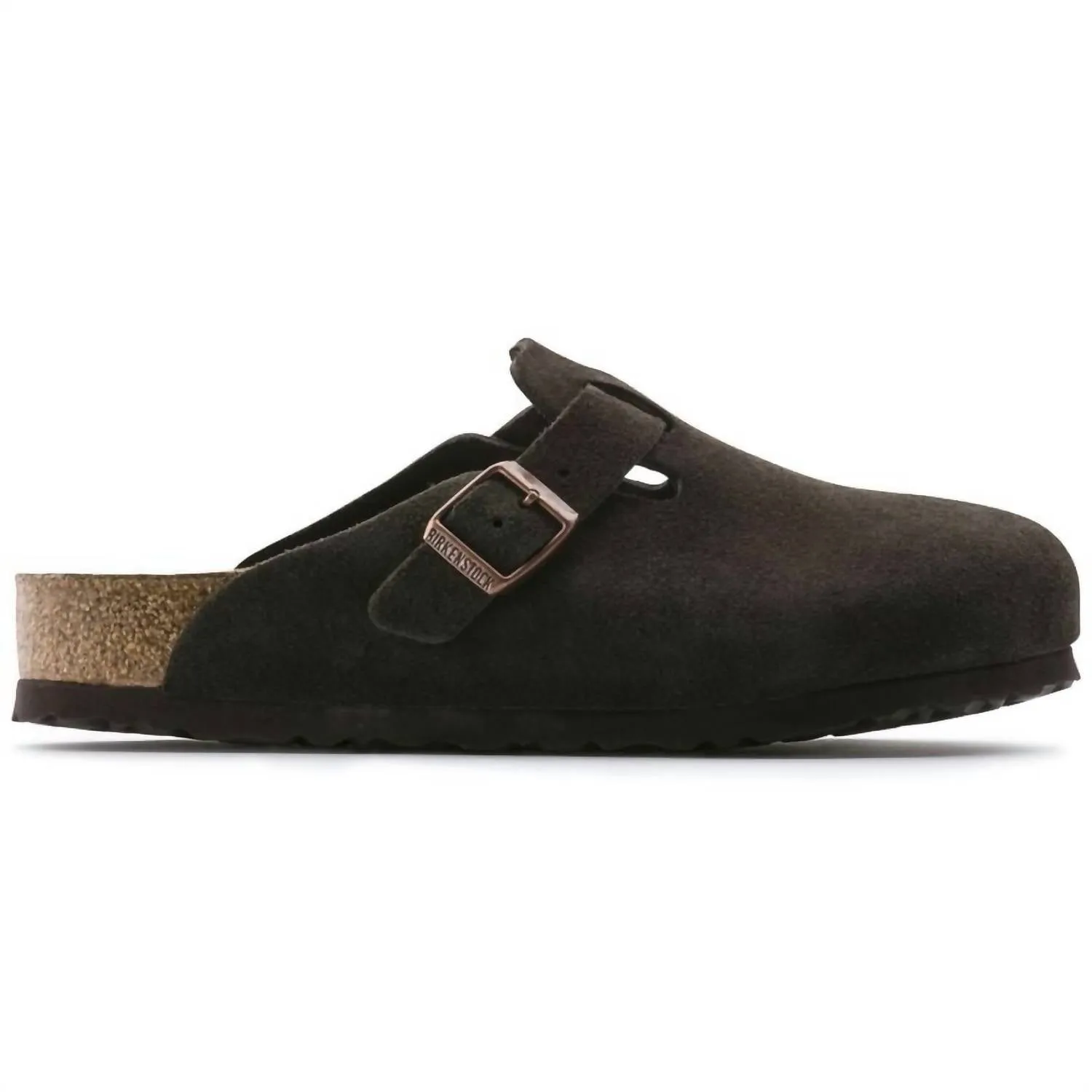 Men's Boston Suede Soft Footbed Mules - Regular/wide In Mocha