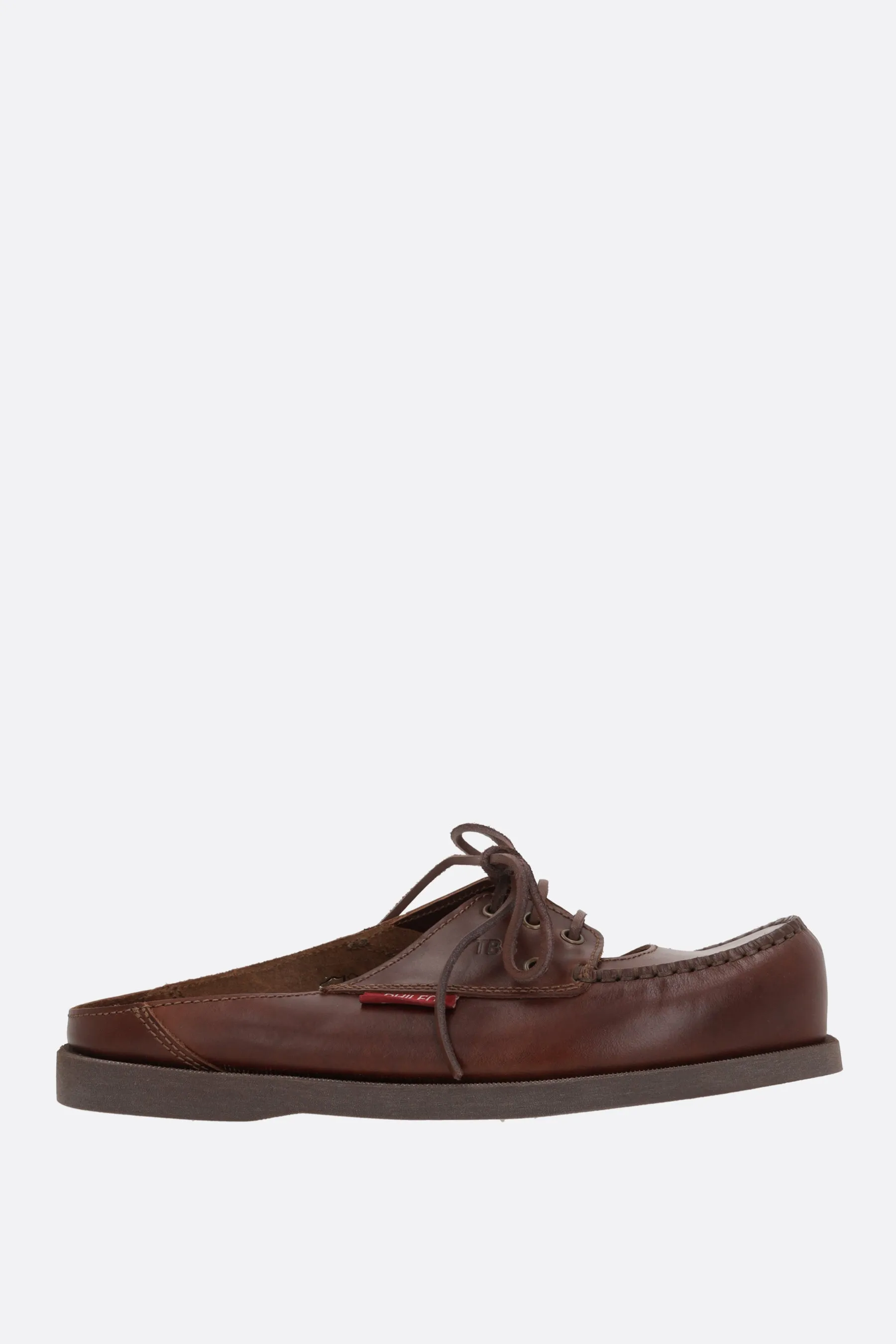 Phileo x TBS flat mules in smooth leather
