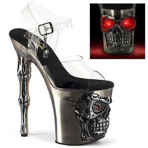 RAPTURE-808-LT Clear/Satin Pewter Chrome