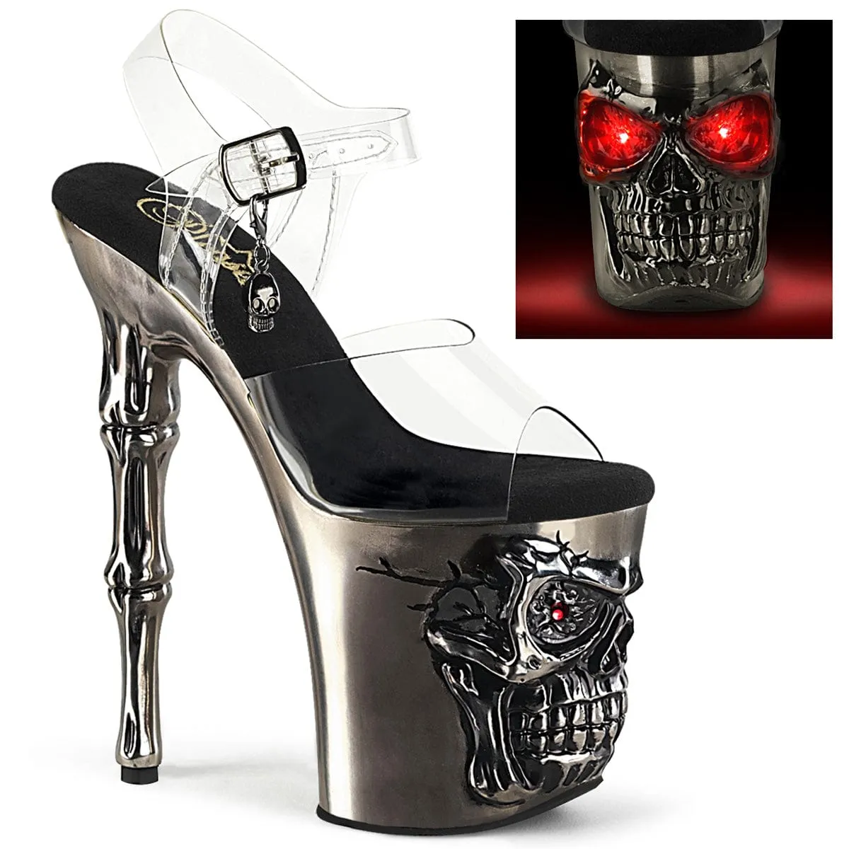 RAPTURE-808-LT Clear/Satin Pewter Chrome