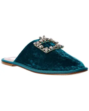 Roger Vivier Hotel Vivier Broche Velvet Mule Shoes_Roger-Vivier