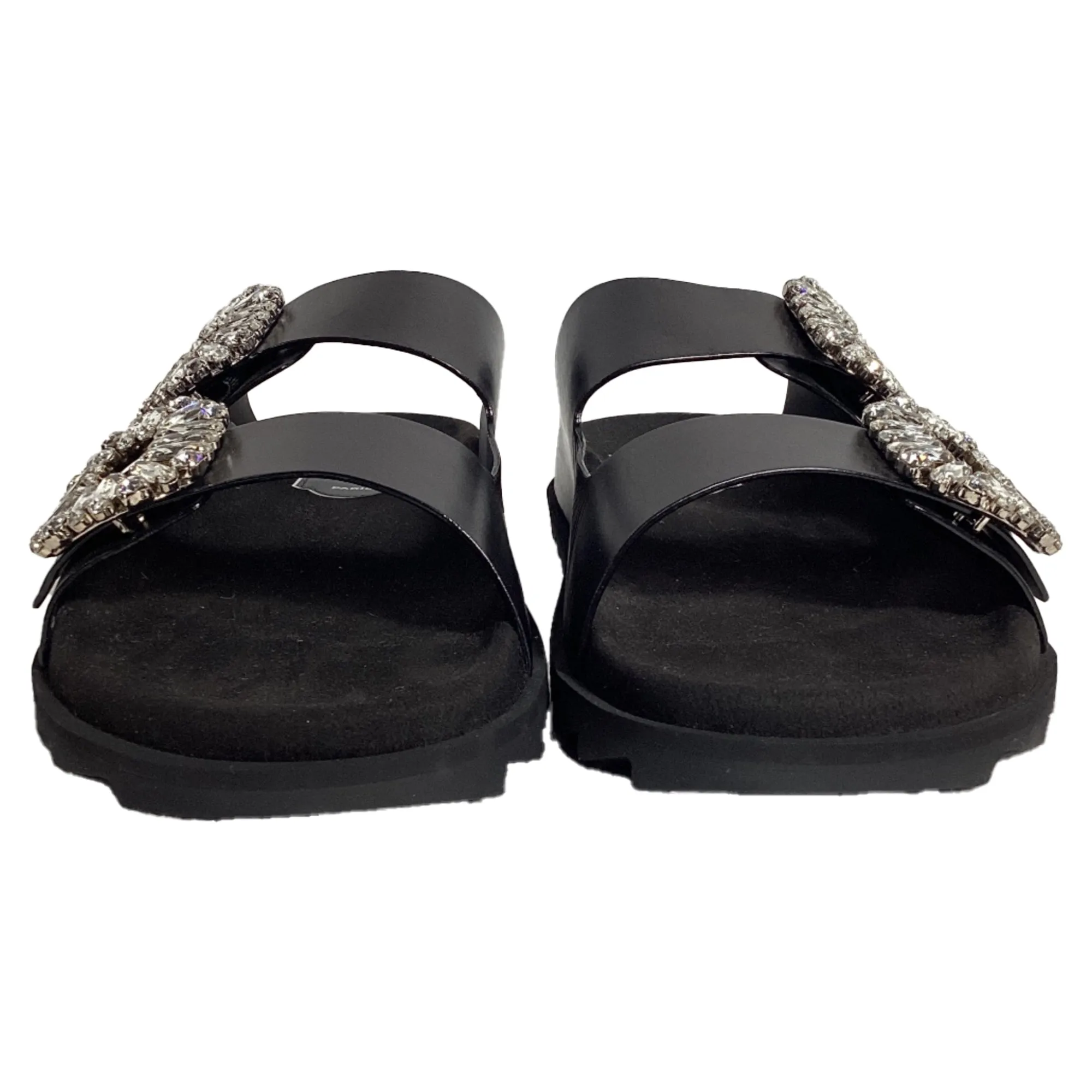 Roger Vivier Slidy Viv' Mules in Black Leather Shoes_Roger-Vivier