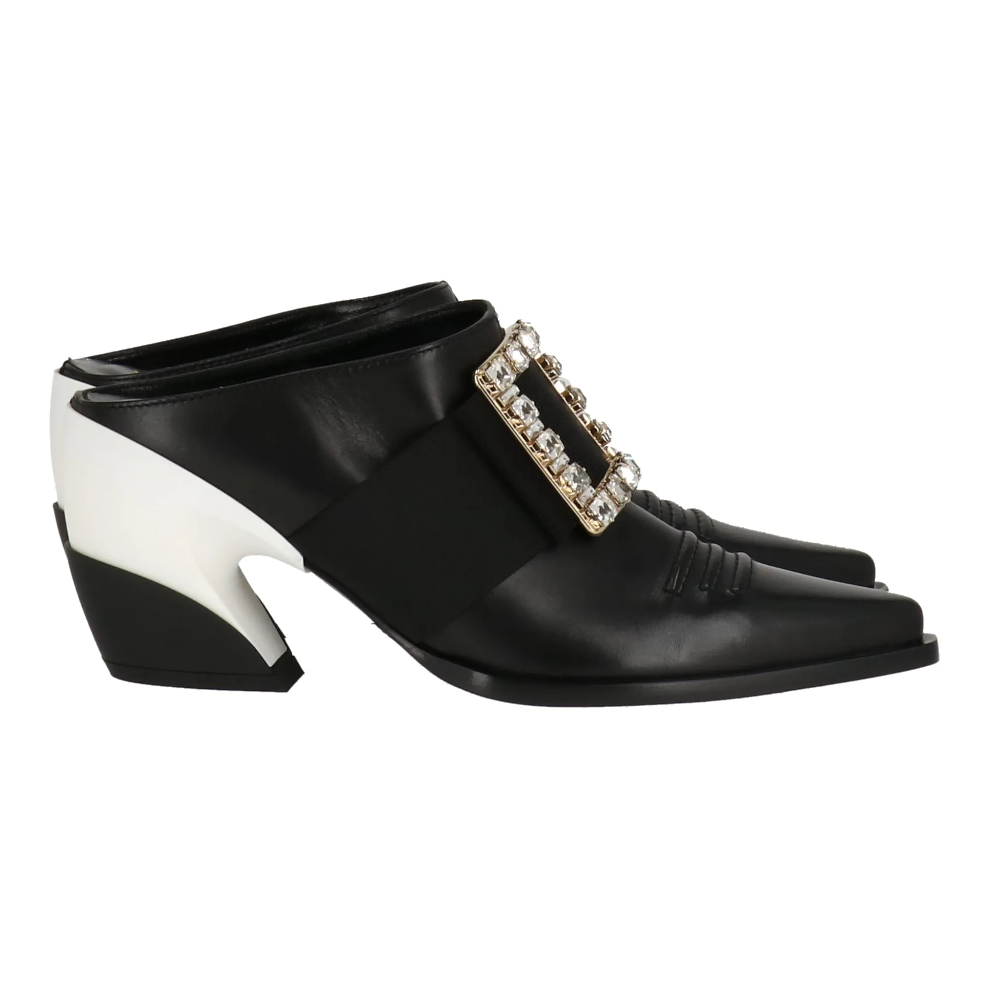 Roger Vivier Womens Black Mule Shoes_Roger-Vivier