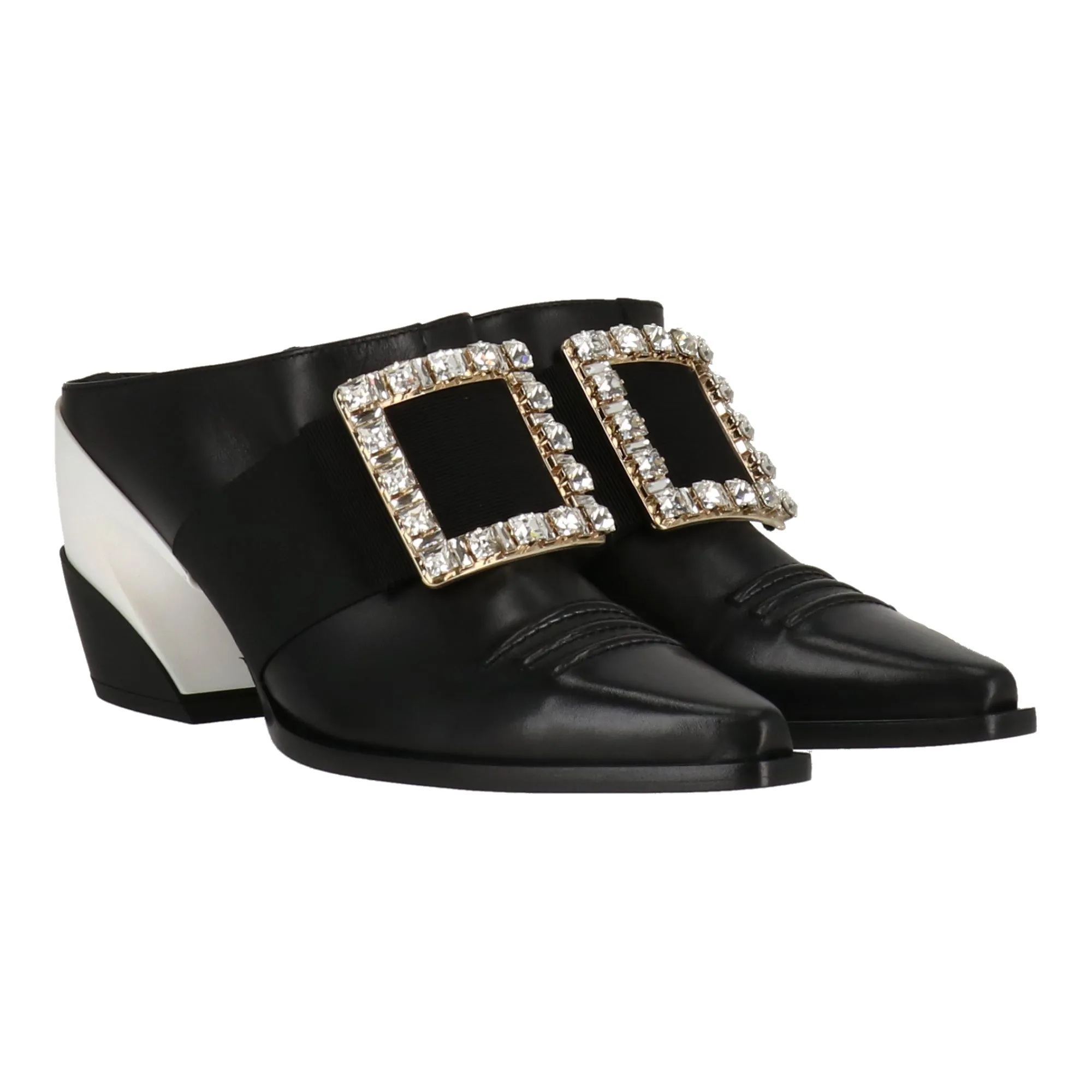 Roger Vivier Womens Black Mule Shoes_Roger-Vivier