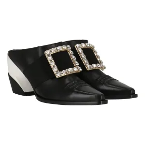 Roger Vivier Womens Black Mule Shoes_Roger-Vivier