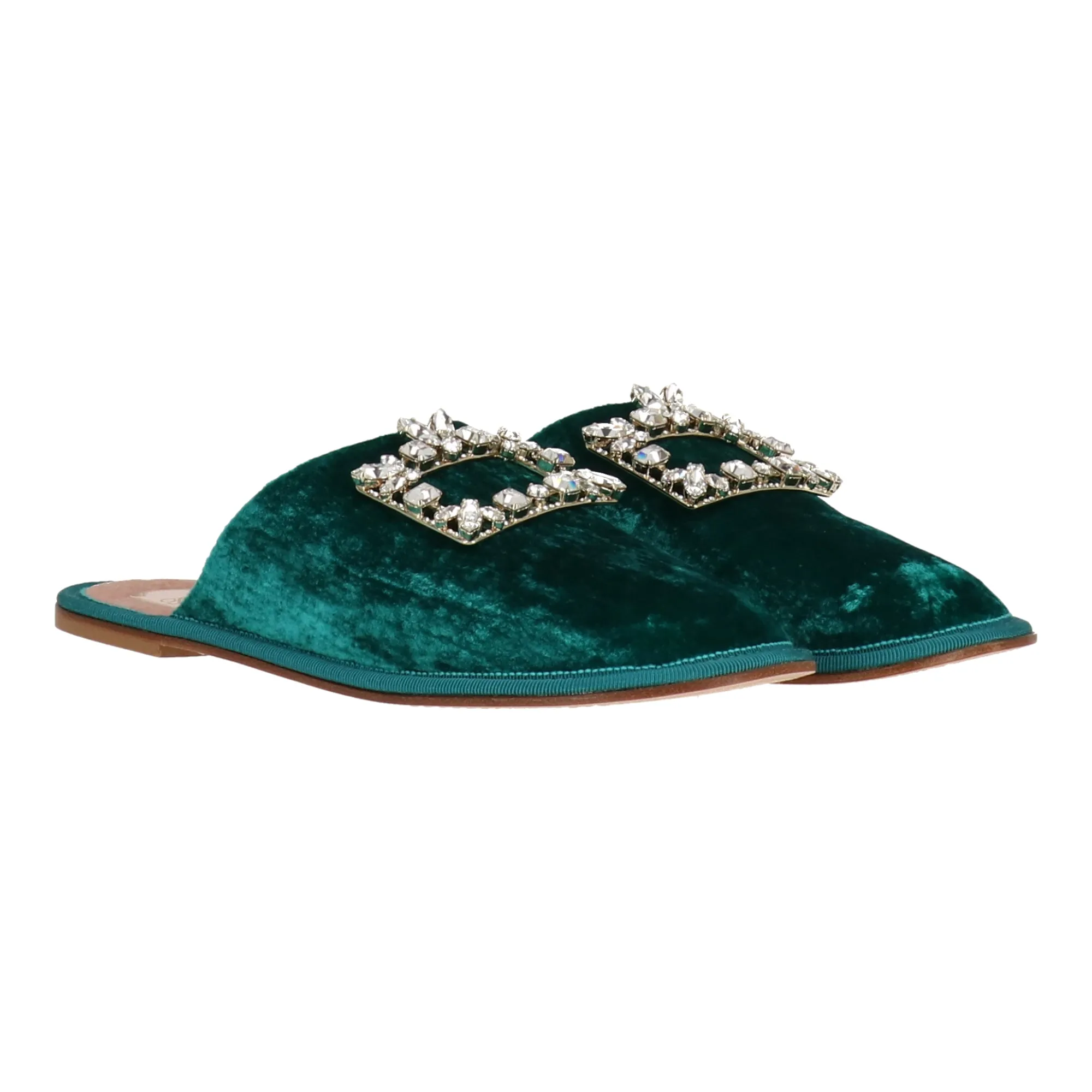 Roger Vivier Womens Blue Mule Shoes_Roger-Vivier