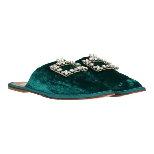 Roger Vivier Womens Blue Mule Shoes_Roger-Vivier