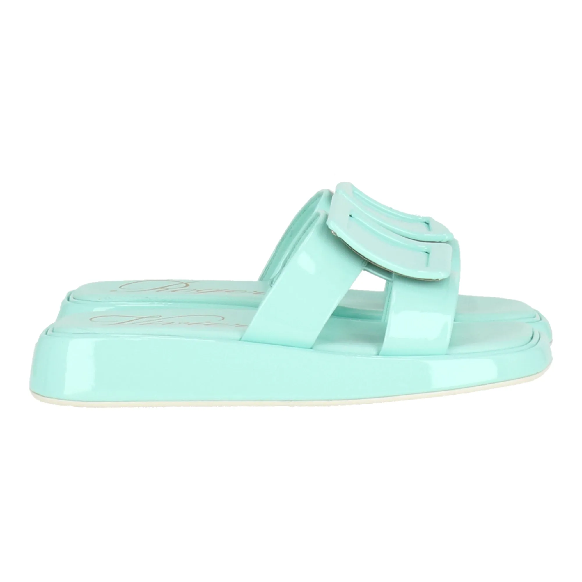 Roger Vivier Womens Green Mule Shoes_Roger-Vivier