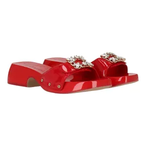 Roger Vivier Womens Red Mule Shoes_Roger-Vivier