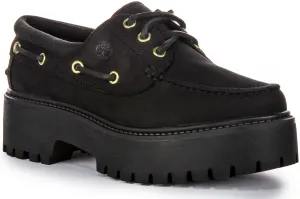 Timberland Stone Street Boat Shoe A6Ave In Black For Women Shoes Timberland
