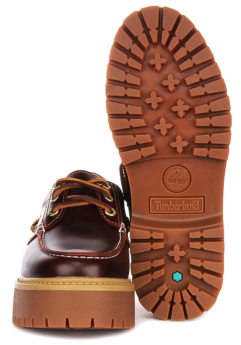 Timberland Street Platform Boat Shoes A2Qdm In Dark Brown For Women Shoes Timberland