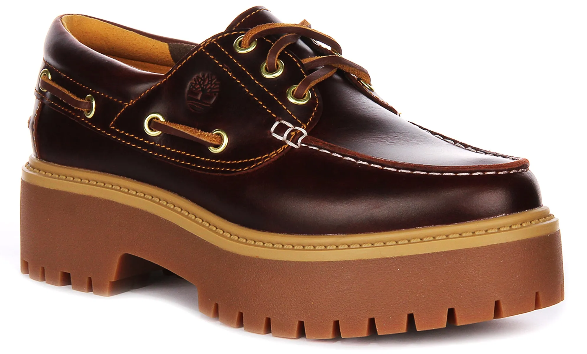 Timberland Street Platform Boat Shoes A2Qdm In Dark Brown For Women Shoes Timberland