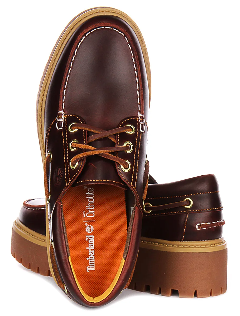 Timberland Street Platform Boat Shoes A2Qdm In Dark Brown For Women Shoes Timberland