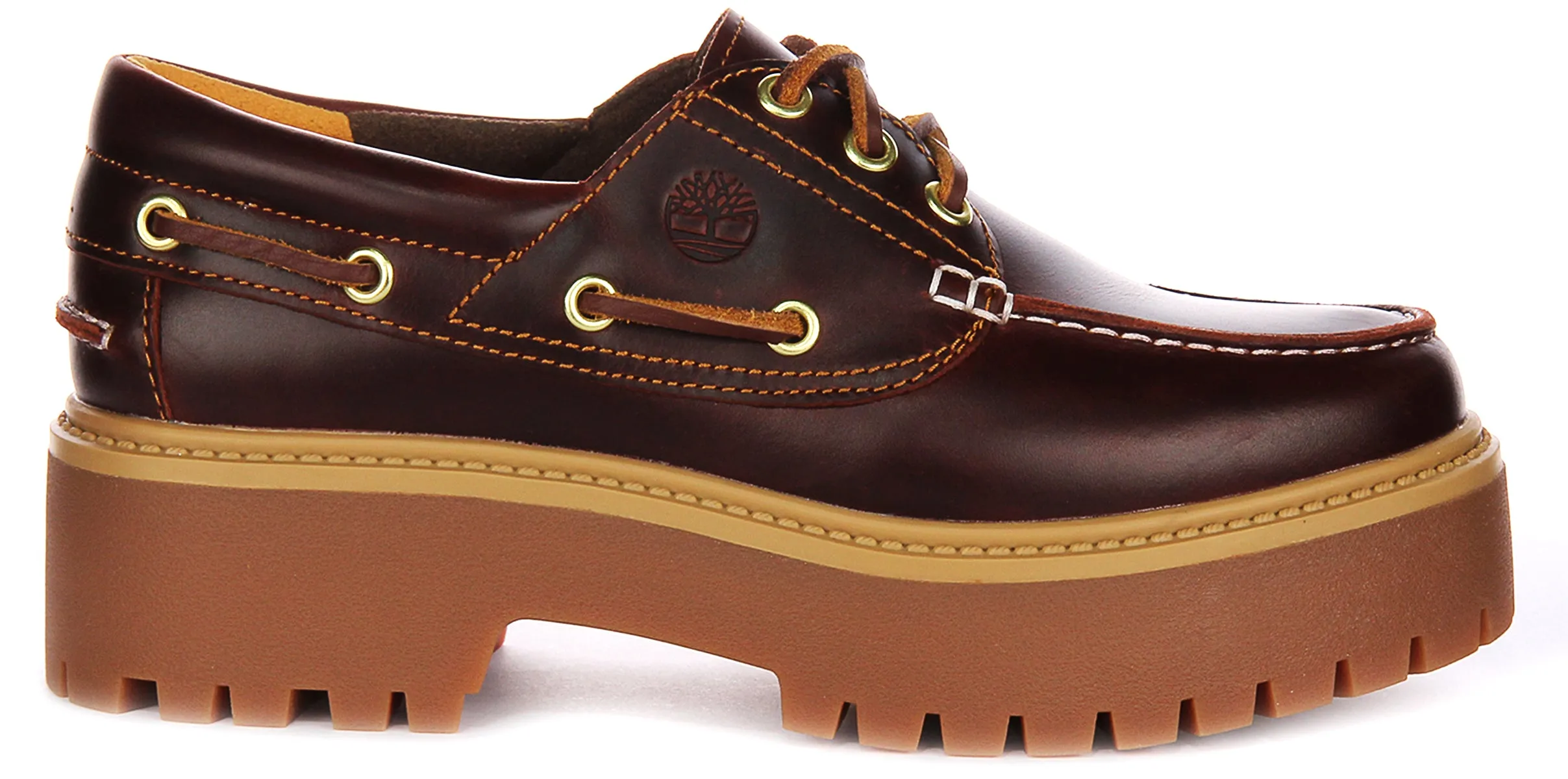 Timberland Street Platform Boat Shoes A2Qdm In Dark Brown For Women Shoes Timberland