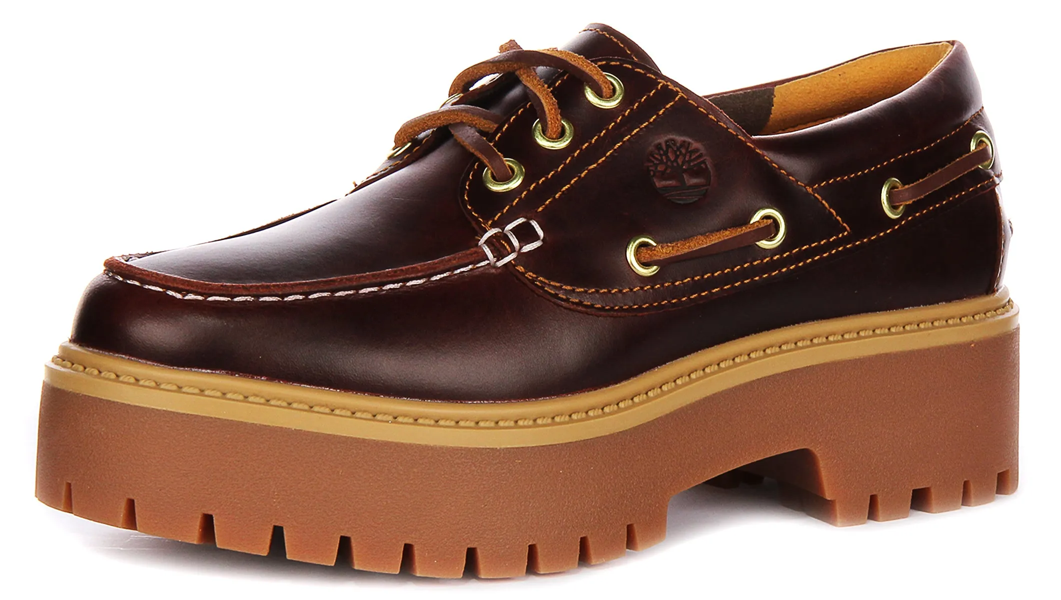 Timberland Street Platform Boat Shoes A2Qdm In Dark Brown For Women Shoes Timberland