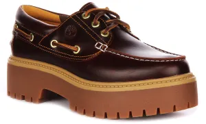 Timberland Street Platform Boat Shoes A2Qdm In Dark Brown For Women Shoes Timberland