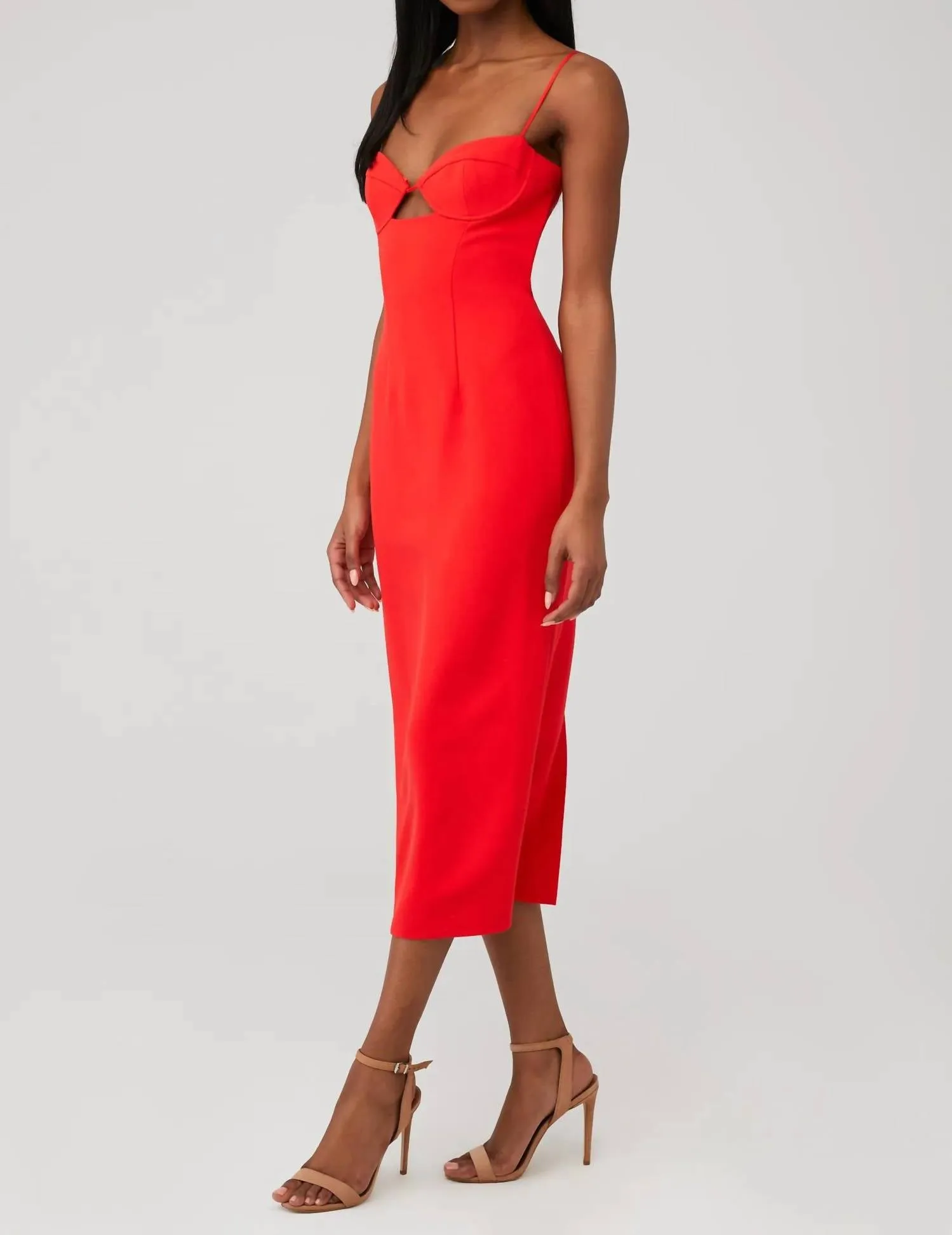 Vienna Midi Dress In Flame Orange ecco Shoes