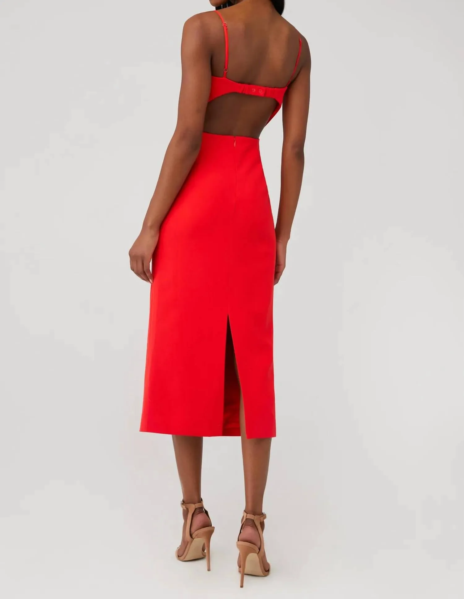 Vienna Midi Dress In Flame Orange ecco Shoes
