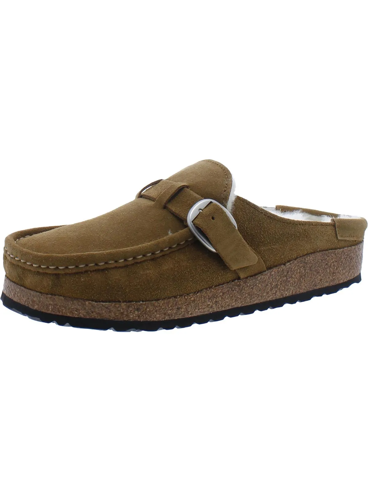 Womens Faux Leather Slip On Mules