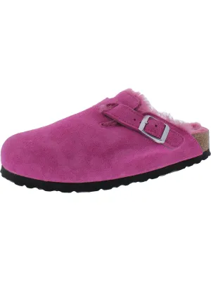 Womens Lamb Fur Slip On Mules