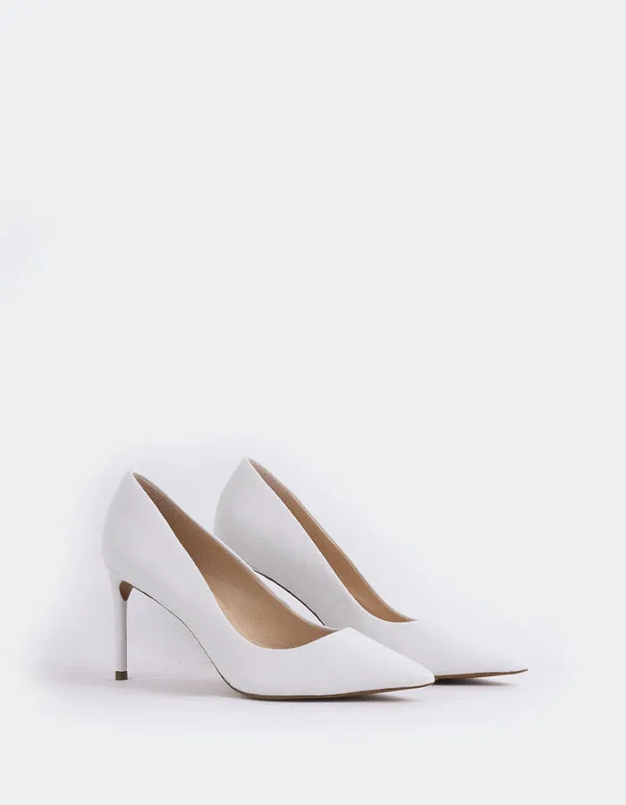 Zinnia White Leather