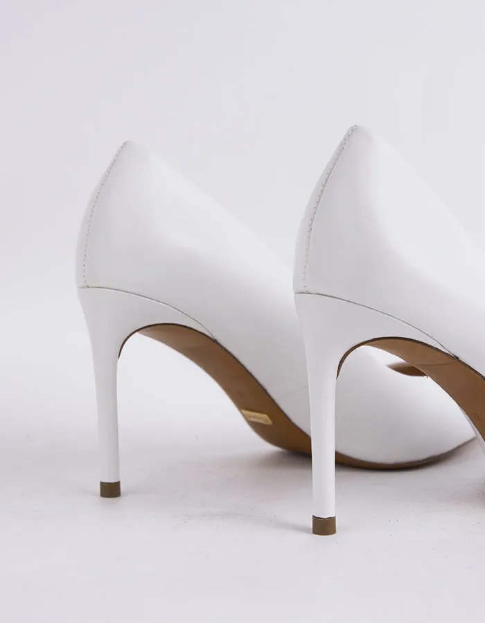 Zinnia White Leather