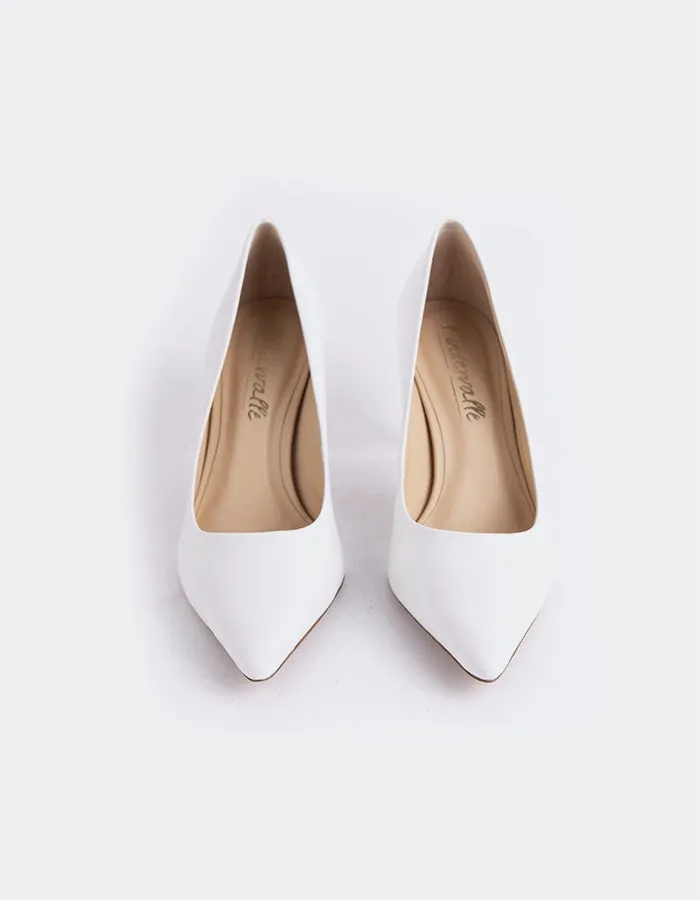 Zinnia White Leather