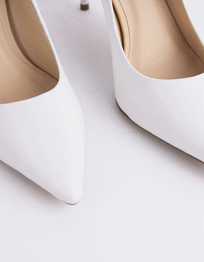Zinnia White Leather
